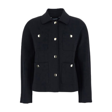 MAXMARA Blended Jersey-Jacke mit 4 Taschen Schwarz 2619911051 002 153212568