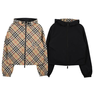 BURBERRY Reversible Checked Crop Jacket 156973005