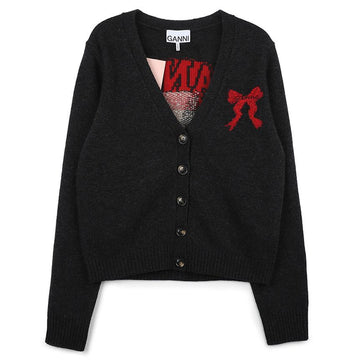 GANNI Graue Bunny-Wollcardigan 156973121