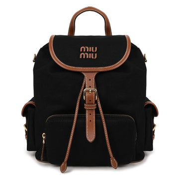 MIU MIU Canvas Leder Rucksack 156973204
