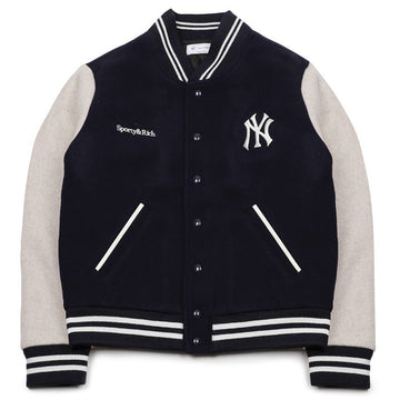 SPORTY & RICH Woll-Vaarsty-Jacke mit Kurven 156973659