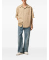 AMI Cotton Short Sleeve Camp Collar Wide Shirt 156729602 [P]