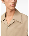 AMI Cotton Short Sleeve Camp Collar Wide Shirt 156729602 [P]