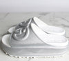 Gucci Interlocking G Slide Sandals Metallic Silver 39(260) 156974351 [P]
