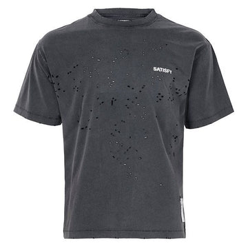 SATISFY Distressed Mostech T-Shirt in Klein Schwarz 11006-00A02 156974937