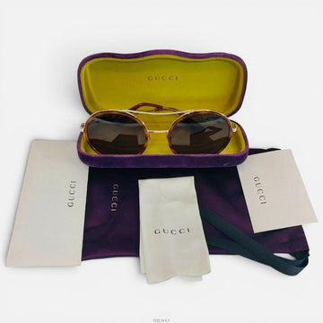 GUCCI GG0061S Runde Metall Sonnenbrille 156976470