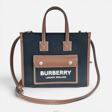 Burberry Mini Two-Tone Freya Canvas Tote Bag 8055749 156977533