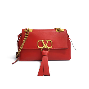 VALENTINO Rote V-Ring Kaschmir Mittel Schultertasche SW2B0E67SEB 156977864