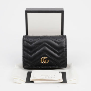 Gucci Marmont Matelassé Black Card Holder 156724772