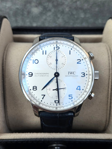 IWC クロノグラフ 41MM ブルーハンズ メンズ ウォッチ 25年 IW371605 156978338