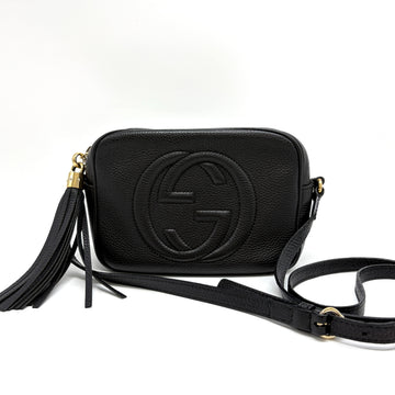 GUCCI テスルソーホーディスコクロスボディカメラバッグ ブラック (308364) 156978403