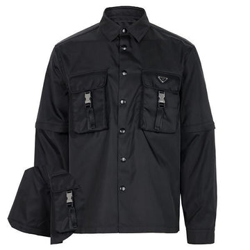 Prada Black Re-Nylon Pocket Overshirt 153893667 [P]