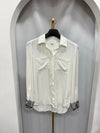 Burberry Silk Blouse Shirt Size 36 156980331 [P]