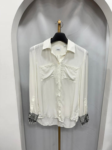 Burberry Silk Blouse Shirt Size 36 156980331