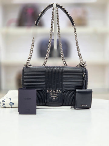 PRADA Diagramm Klappen Medium Schultertasche 1bd108 156980365