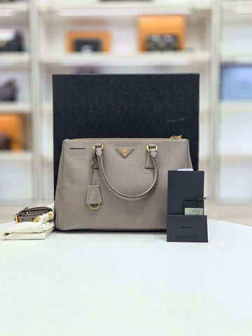 Prada Saffiano Lux Gold Triangle Logo Tote Shoulder Bag bn2274 156980380