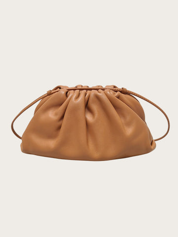 Bottega Veneta Camel Leather Mini Dumpling Pouch Crossbody Bag 156980382
