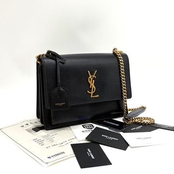 SAINT LAURENT モノグラムサンセットバッグショルダーバッグミディアムブラック (442906) 156980390