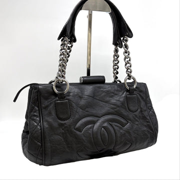 CHANEL CC Logo Chain Shoulder Bag Black 156980425