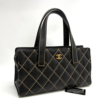 CHANEL ワイルドステッチトートバッグ ブラック 156980450