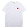 Comme Des Garcons Mini Red Heart Patch Round Neck Short Sleeve T-Shirt 156972995 [P]