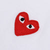 Comme Des Garcons Mini Red Heart Patch Round Neck Short Sleeve T-Shirt 156972995 [P]
