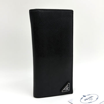 PRADA Saffiano Dreieckslogo Geldbörse Schwarz (2MV836) 156980589