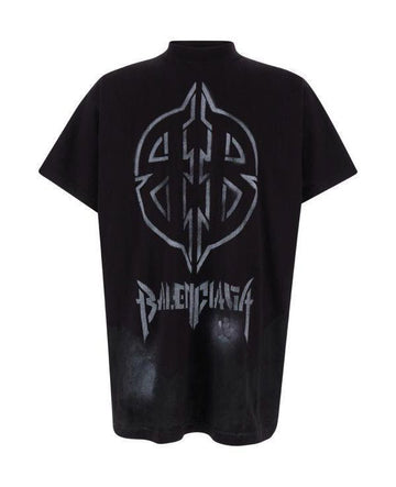 BALENCIAGA メタル Bb ステンシル オーバー サイズ T シャツ 787349 TQVT1 9034 152202143