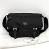 Prada Triangle Logo Nylon Messenger Bag Crossbody Black 156980641 [P]