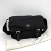 Prada Triangle Logo Nylon Messenger Bag Crossbody Black 156980641 [P]