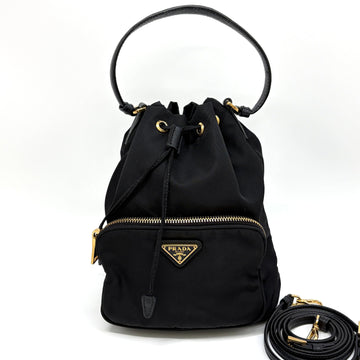 PRADA Nylon Bucket Bag Schwarz 156980684