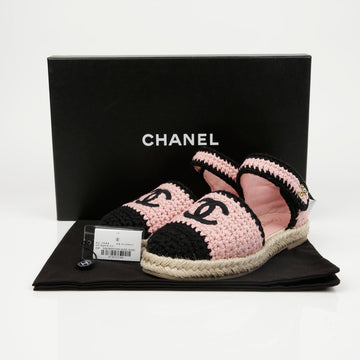 CHANEL CC Turn Lock Espadrille Sandals 35 156489110 [P]