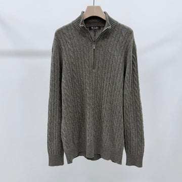 Loro Piana Cashmere Cable Half-Zip Knit 156983067