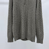 LORO PIANA Cashmere-Kabel Halber Reißverschluss Pullover 54 156983067 [P]