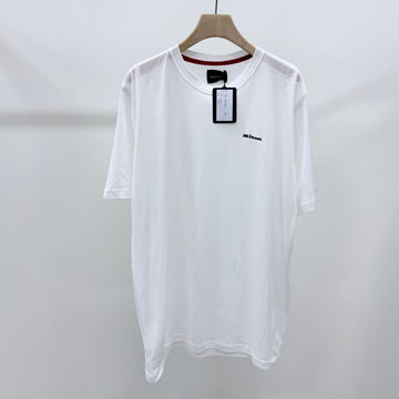 Kiton Cotton Crewneck Embroidered Logo T-Shirt White 2XL 156983166