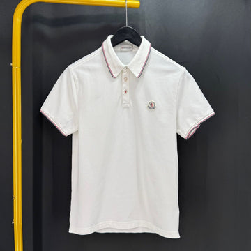 Moncler Short Sleeve Polo Collar T-Shirt White 156984141