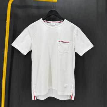 THOM BROWNE Kurzärmliges T-Shirt mit Taschen in Weiß 156984224