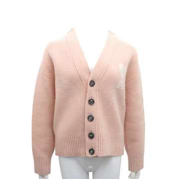 AMI Großer Herzlogo Alpaka Cardigan in Pink 96524742 157005520