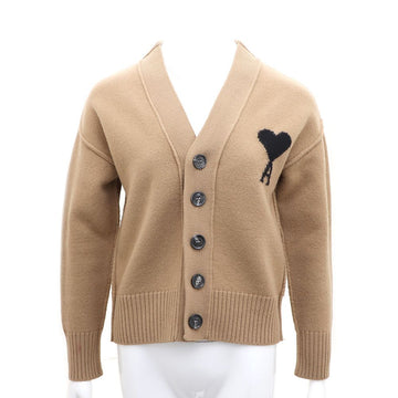 AMI Großer Herzlogo Alpaka Braun Cardigan AM565AAC3D 157005539