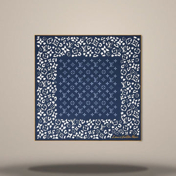 LOUIS VUITTON Schal Safari Square 55 Blau M97982 157009852