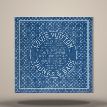 Louis Vuitton Denim Stamp Square Scarf 90 Denim Blue M98013 157010048