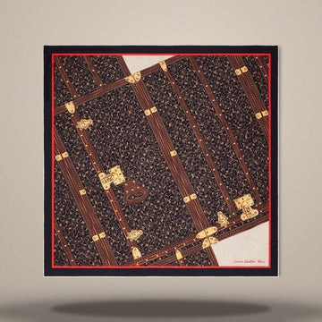 LOUIS VUITTON シャーリング サファリ トランク ショール ブラック M97918 157105279