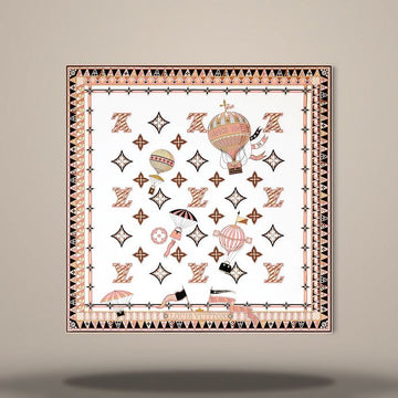 LOUIS VUITTON Schal From The Cloud Square 70 Weiß M97468 157010214