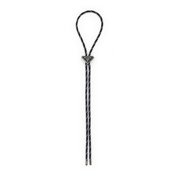 Prada Black Triangle Logo Thin Code Bolo Tie 157012204
