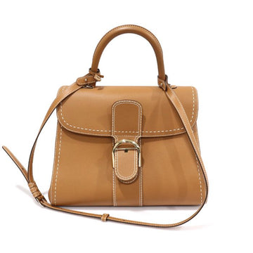 Delvaux Brown Rodeo Grained Calfskin Surpique Briant GM Top Handle 2WAY 157016458