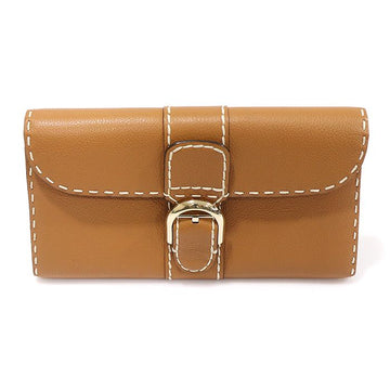 DELVAUX Braune Rodeo-Grain Kalbsleder Surpique Brillant Continental Geldbörse 157016561