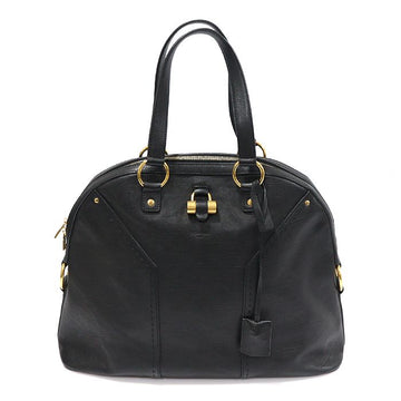 SAINT LAURENT Überdimensionale Tote Tasche aus schwarzem Leder 153959 157016626