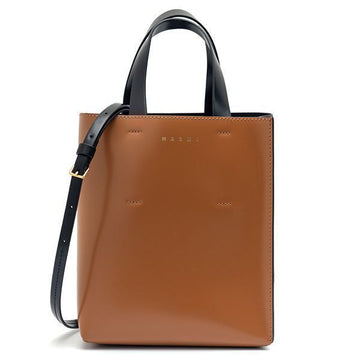 Marni Black Brown Leather Musee Mini Bag SHMP0039Y0-LV639-Z2P69 43880809