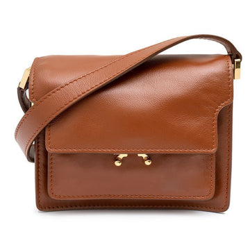 Marni Brown Leather Soft Mini Trunk Bag 59653097