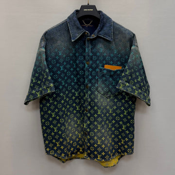 LOUIS VUITTON デニムシャツショートスリーブレインボーモノグラム (110) 157021342